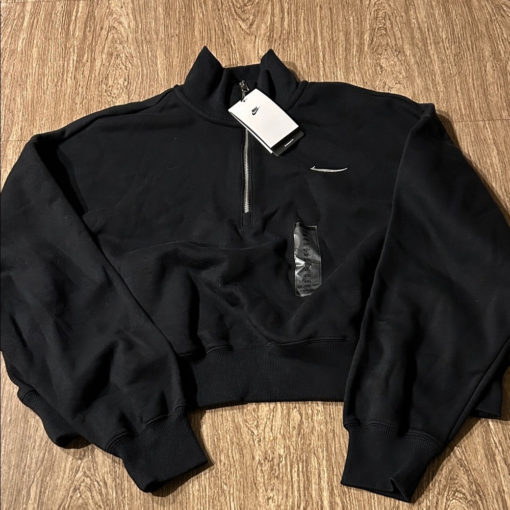 Nike Black 1/4 zip womens xxl nwt sweatshirt